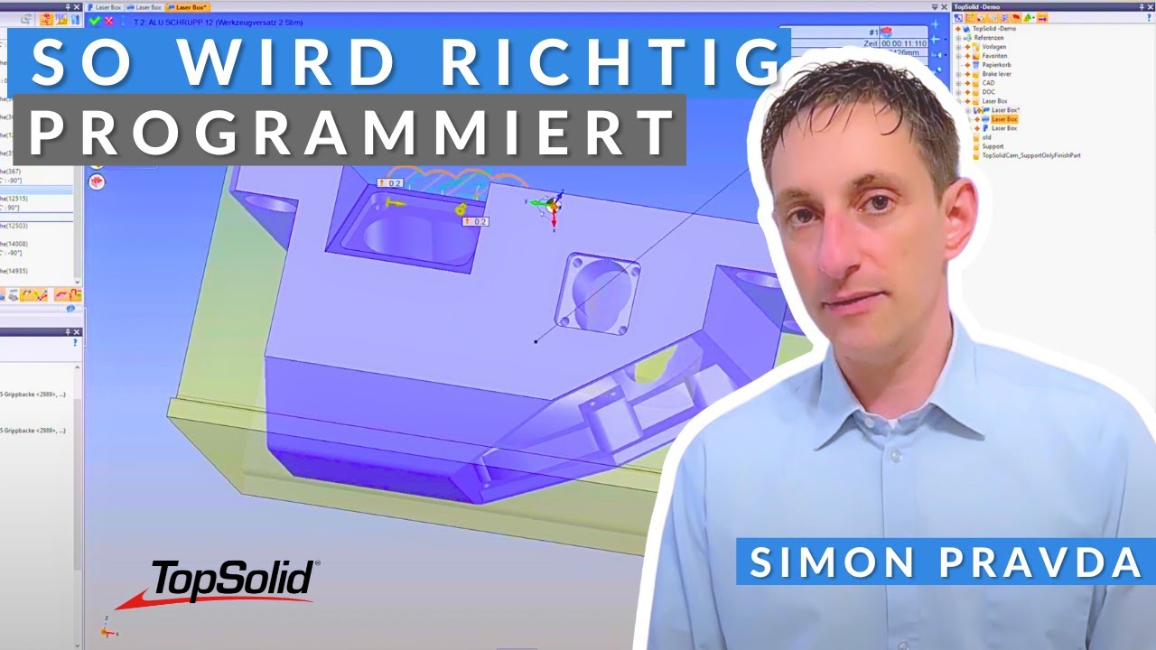 TopSolid&rsquo;CAM Programmierdemo | TopSolid Tutorial mit Simon Pravda