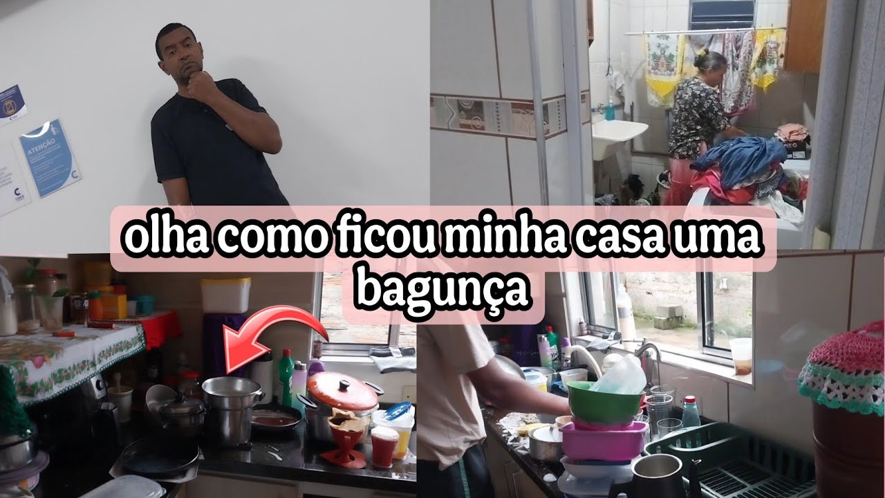 Ele passou mal foi uma correria/minha casa ficou  uma bagunça 