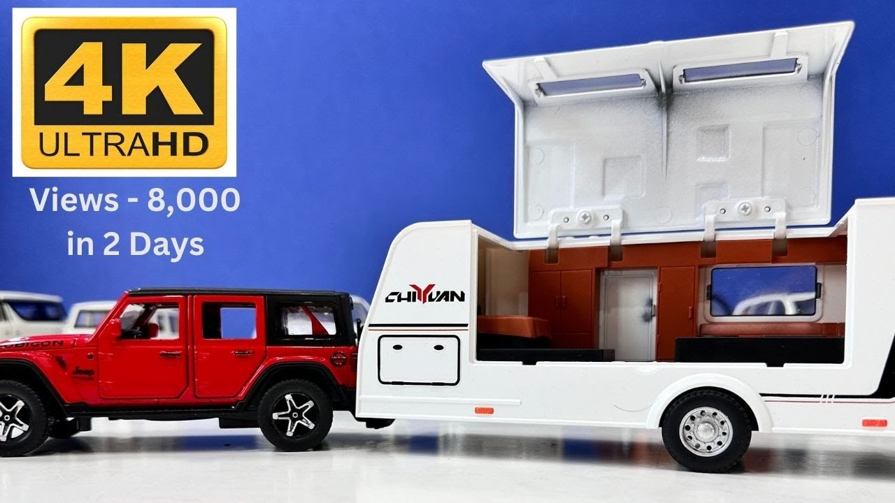 Unboxing of Jeep Rubicon with Caravan, Scale Model.