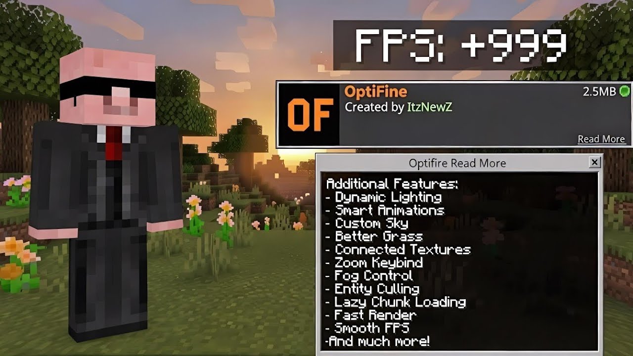 OPTIFIRE FOR MCPE 1.21+ | FPS BOOST & LAG FIX