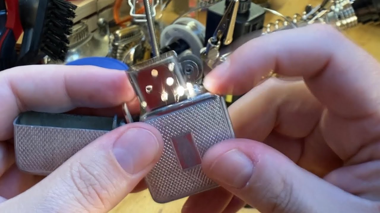 Cleaning the Flint Wheel on a Vintage Storm King Lighter Restoration