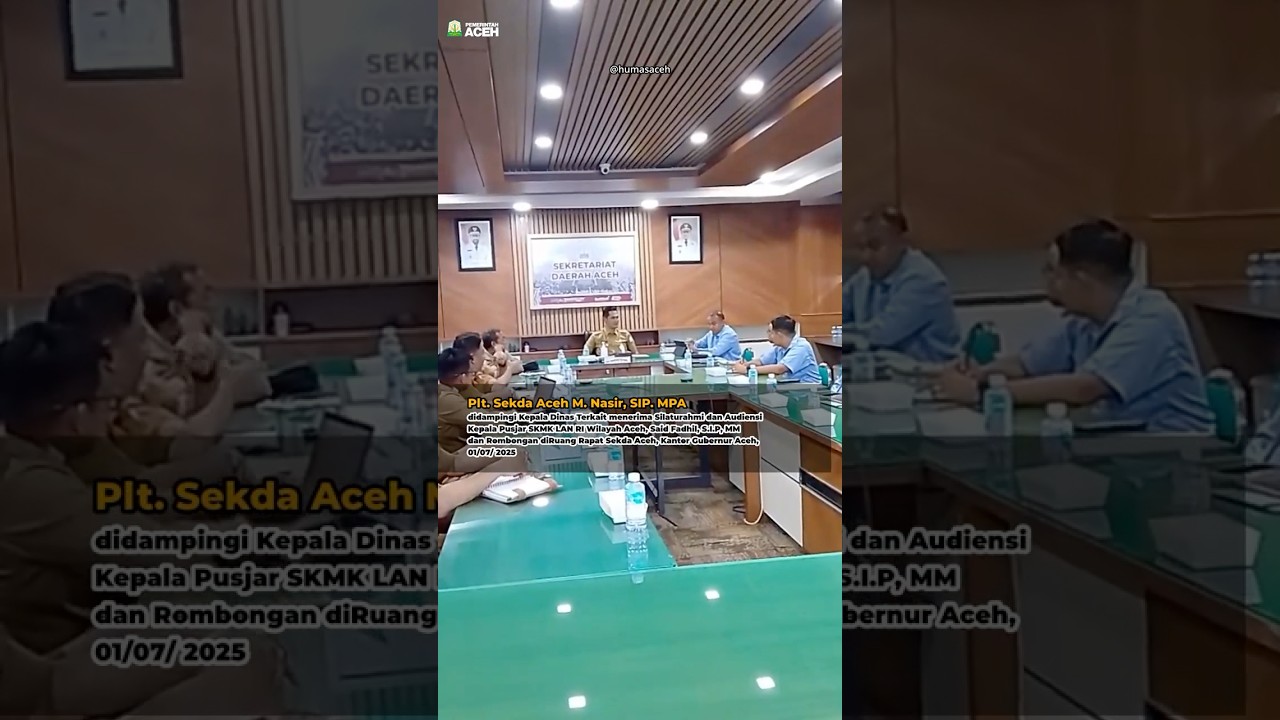 Plt  Sekda Aceh M  Nasir, SIP  MPA didampingi Kepala Dinas Terkait menerima Silaturahmi dan Audie