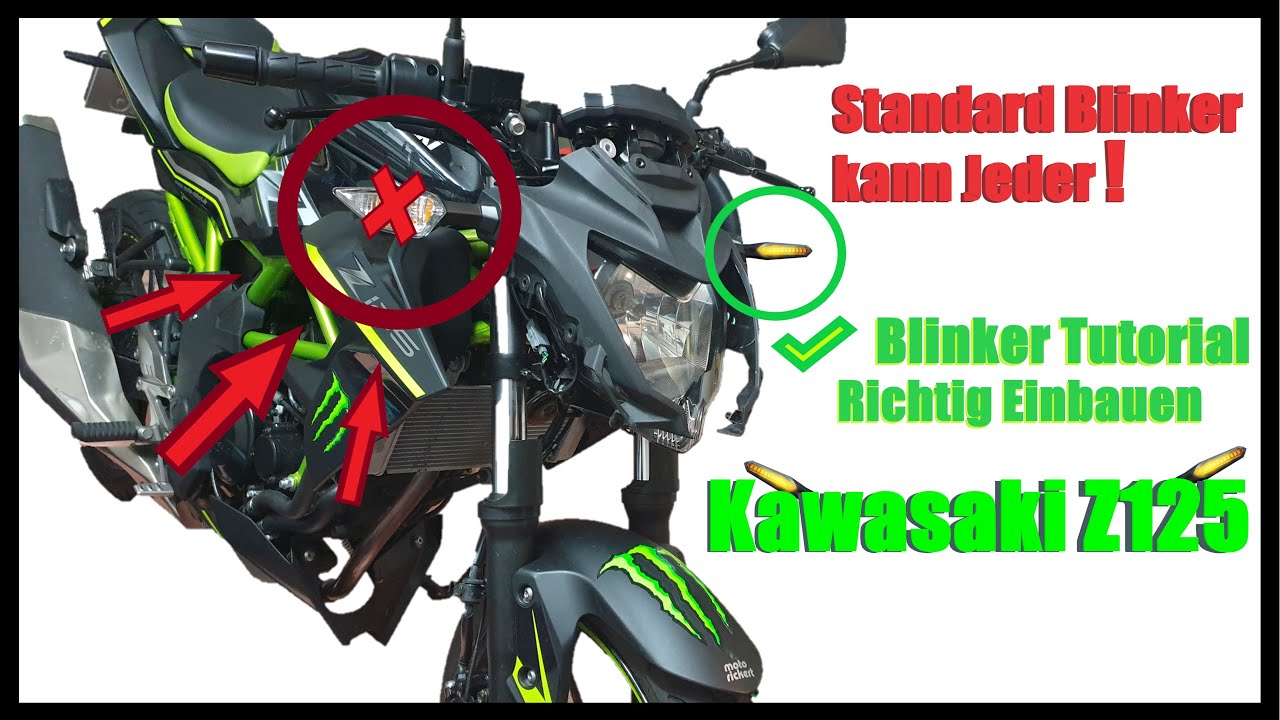#Kawasaki Z125 #Frontblinker Umbau Deutsch Tutorial #1