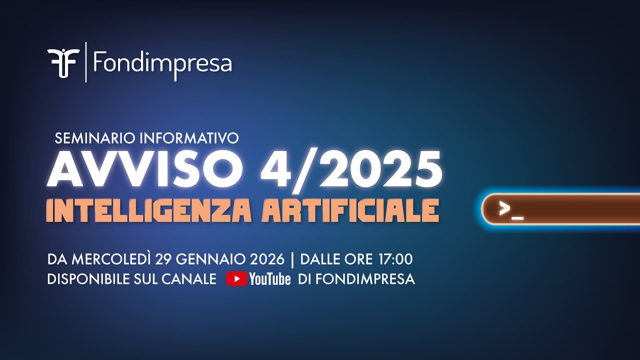 Seminario Informativo Avviso 4/2025 - Intelligenza Artificiale