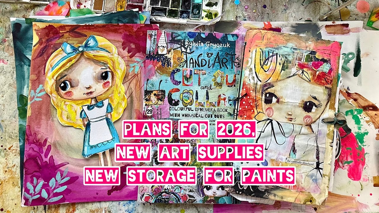 New Plans for 2026 | Creative Projects, Art Supplies & Gouache Storage Idea ✨#artjournal #mixedmedia