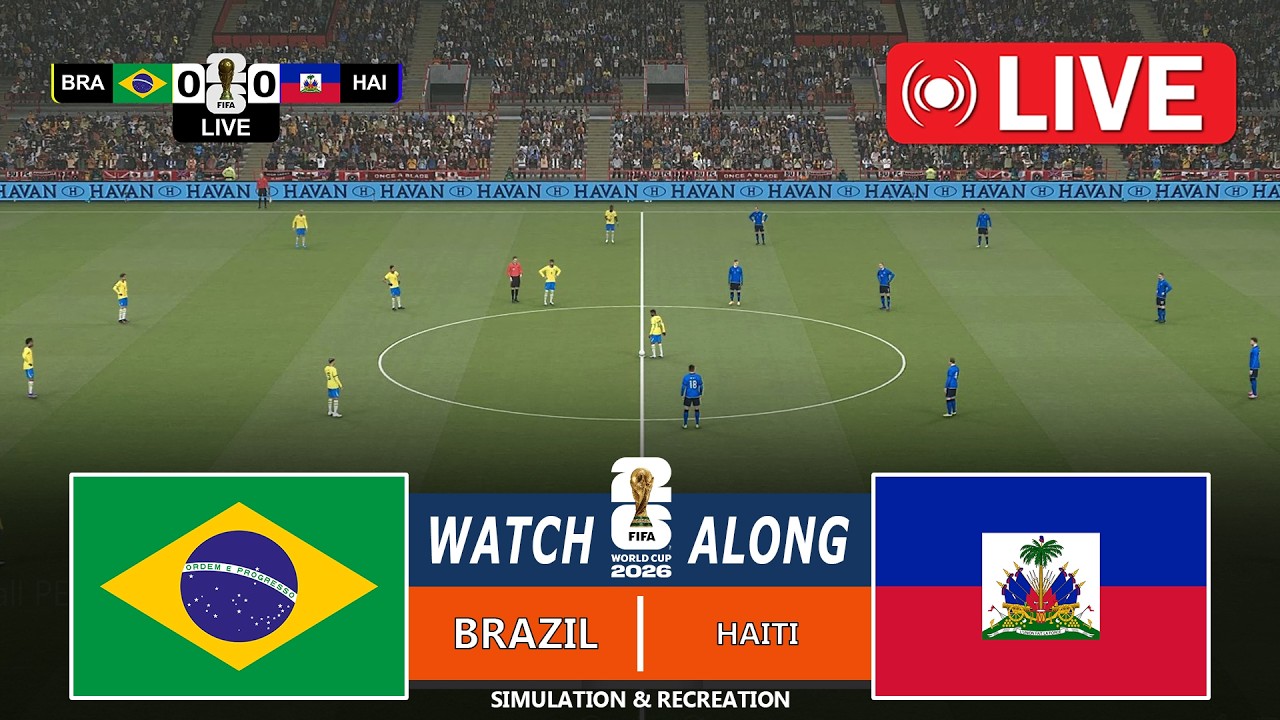 🔴LIVE : Brazil vs Haiti | World Cup 2026 | Full Match Streaming | PES 21 Video Game - Simulation