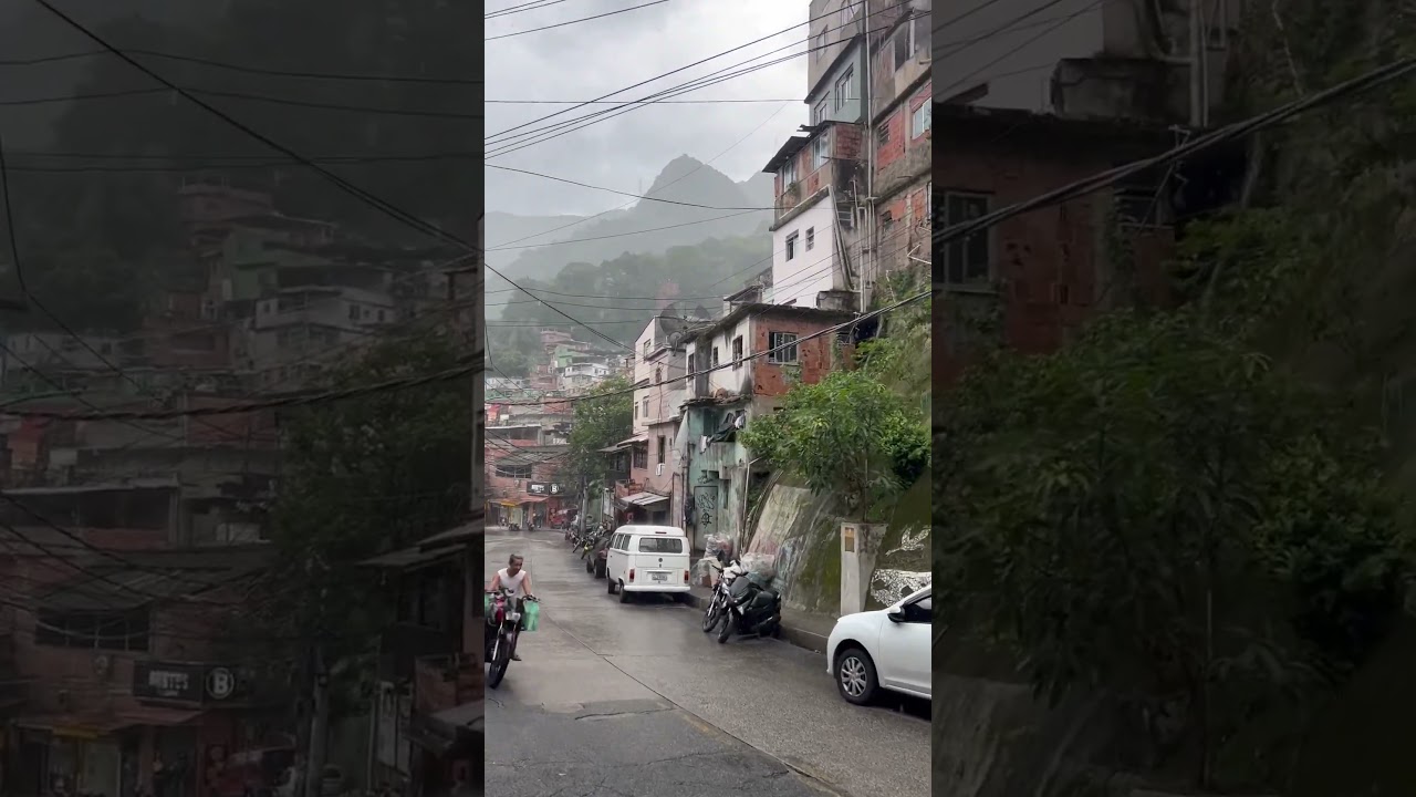 Walking around at a Brazilian Favela 🌧️ #mindset #travel #fitness #live #life