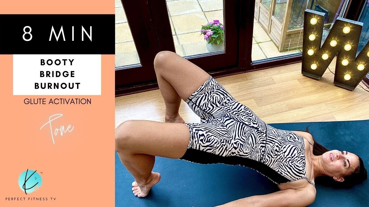 8 MIN Booty Bridge Burnout | How to Activate Lazy Glutes | Glute Activation