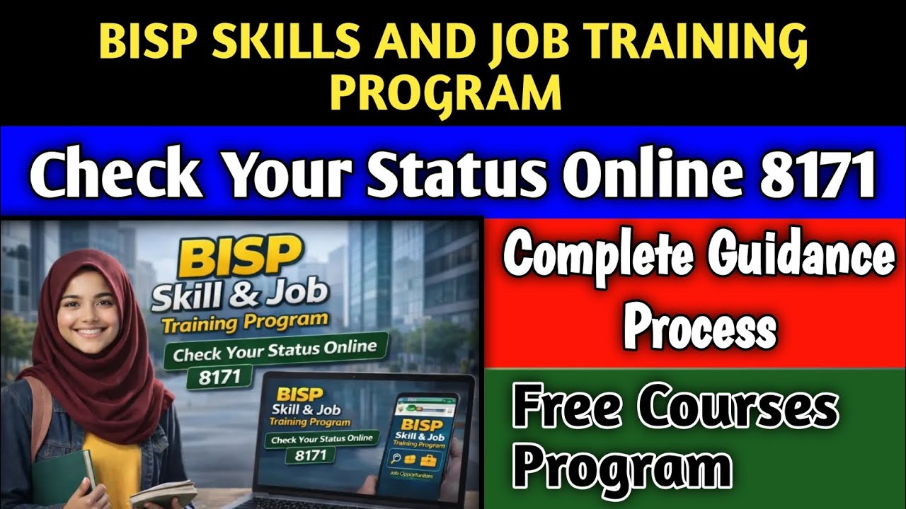 BISP Skills & Job Training Program 2026 | How to Check Status Online 8171 | Free Courses Guide