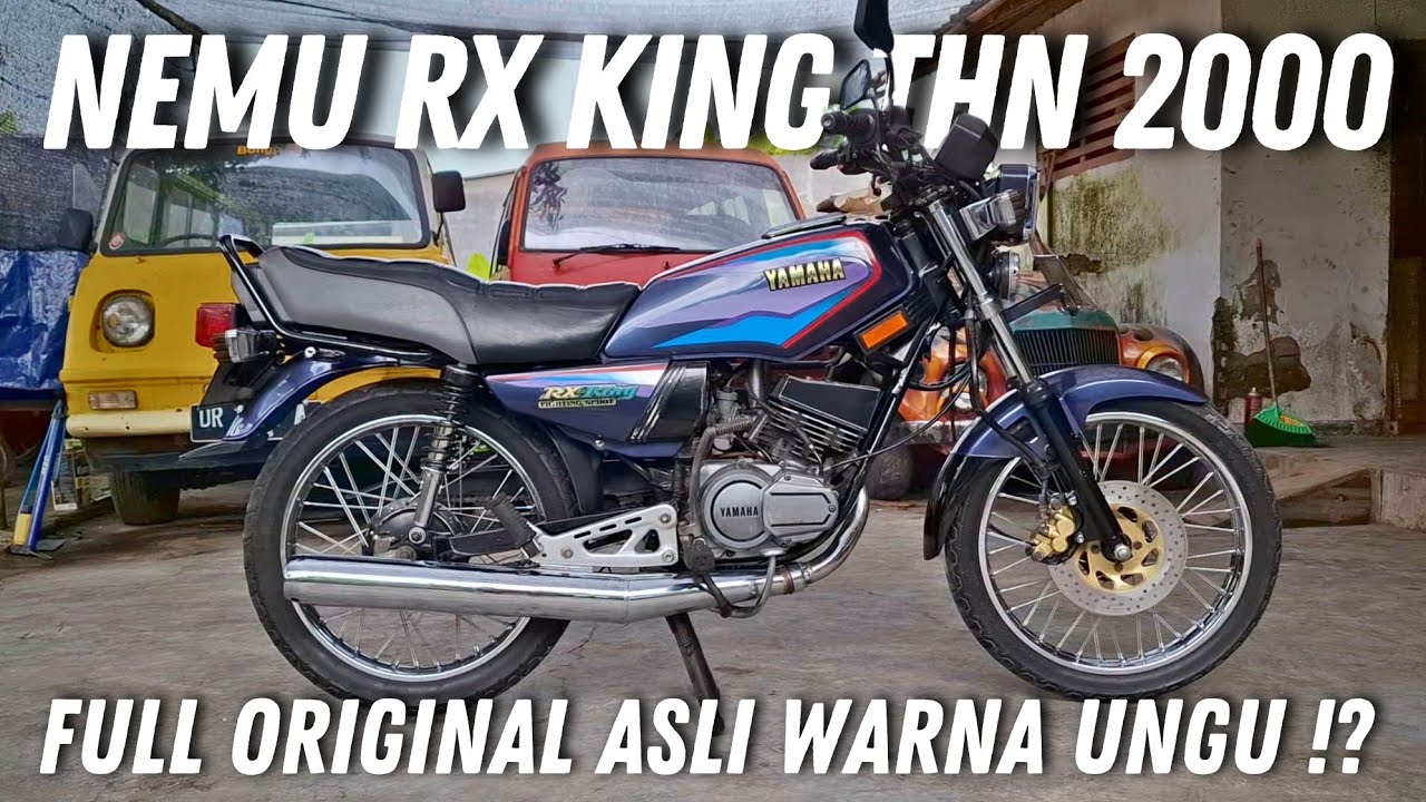 NEMU MOTOR RX KING TAHUN 2000 KONDISI FULL ORIGINAL, ASLIN WARNA UNGU & MASIH MULUS BANGET🤤⁉️