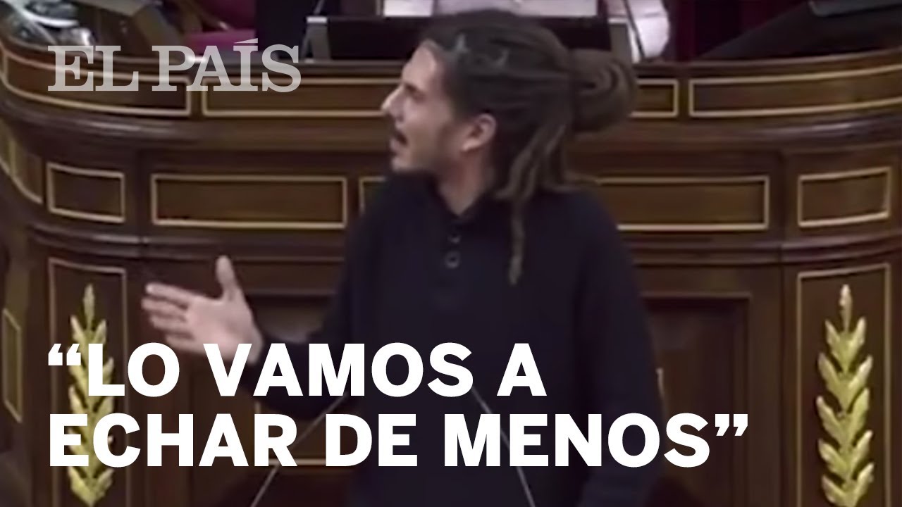 El gesto del diputado Alberto Rodríguez de PODEMOS hacia otro del PP