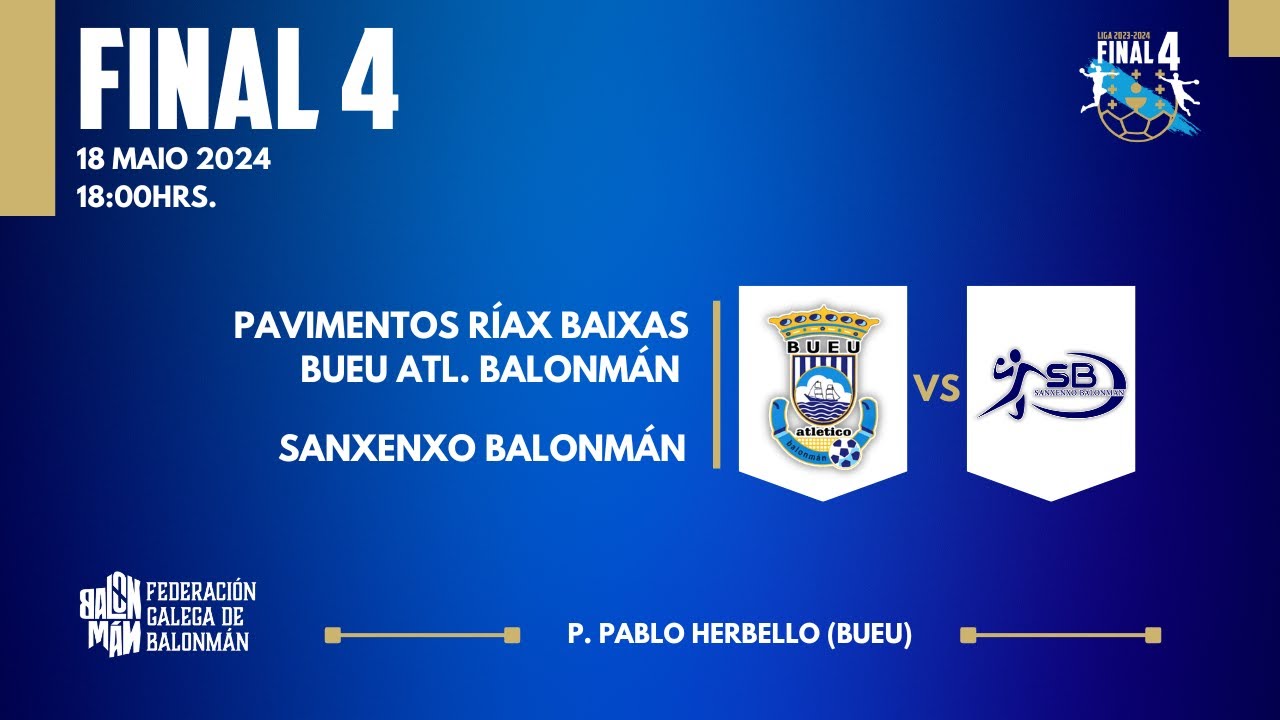 FINAL 4 PAVIMENTOS RÍAX BAIXAS BUEU ATLÉTICO BALONMÁN VS SANXENXO BALONMÁN