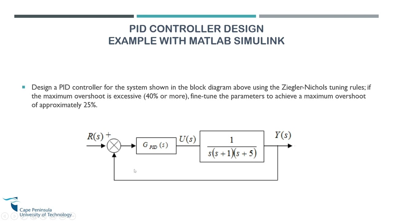 PID Controller Design with Matlab Simulink(PID Controller Tuning using Ziegler - Nichols Method)