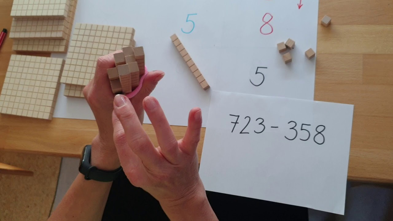 Schriftliche Subtraktion mit zwei Überträgen (5)