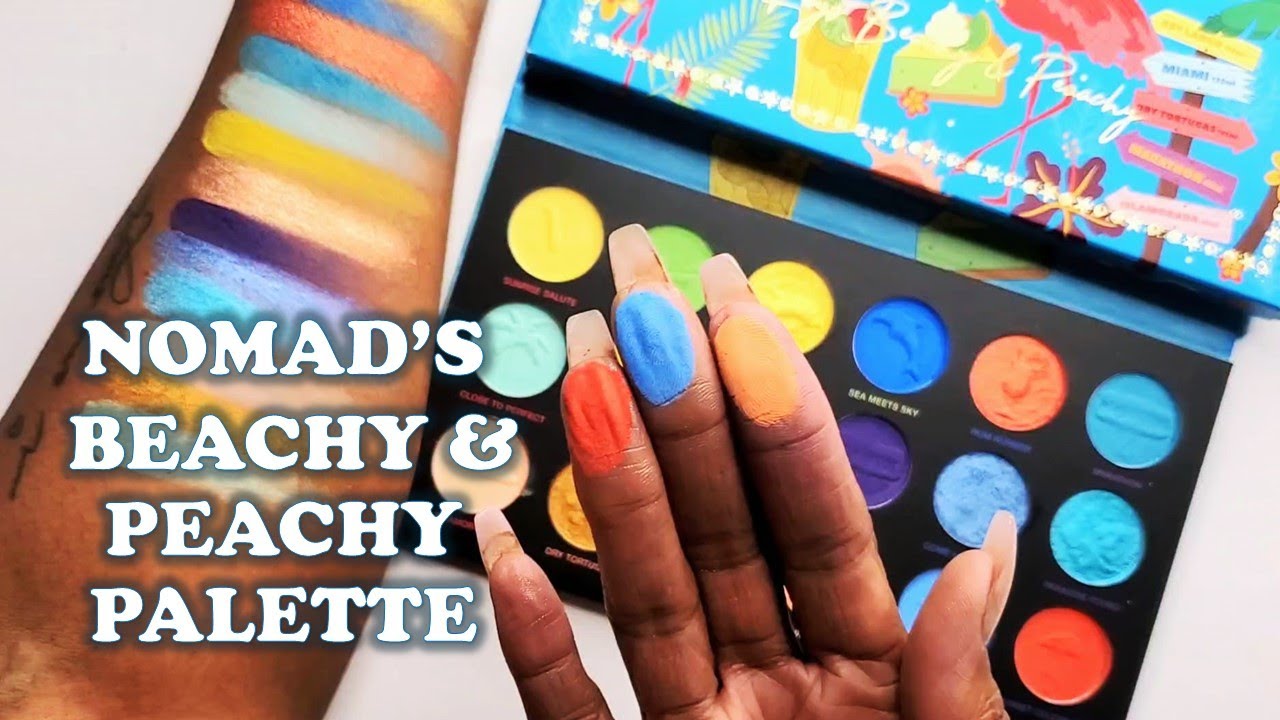 NEW Nomad Keys Beachy & Peachy Palette Swatches & Comparisons | KOLORFUL KALMELE