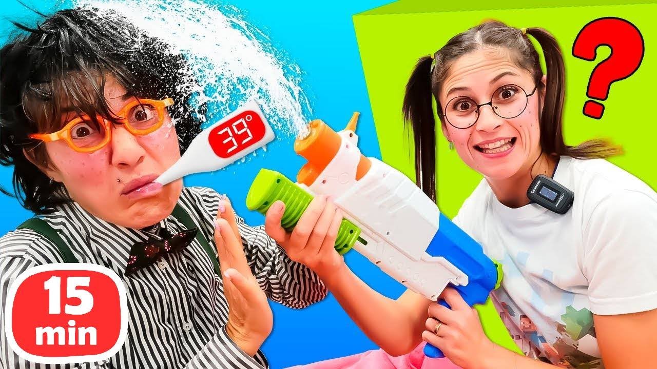 Komik video Türkçe! Okutay ve Cicisu ile doktor oyunları! Eğlenceli video!