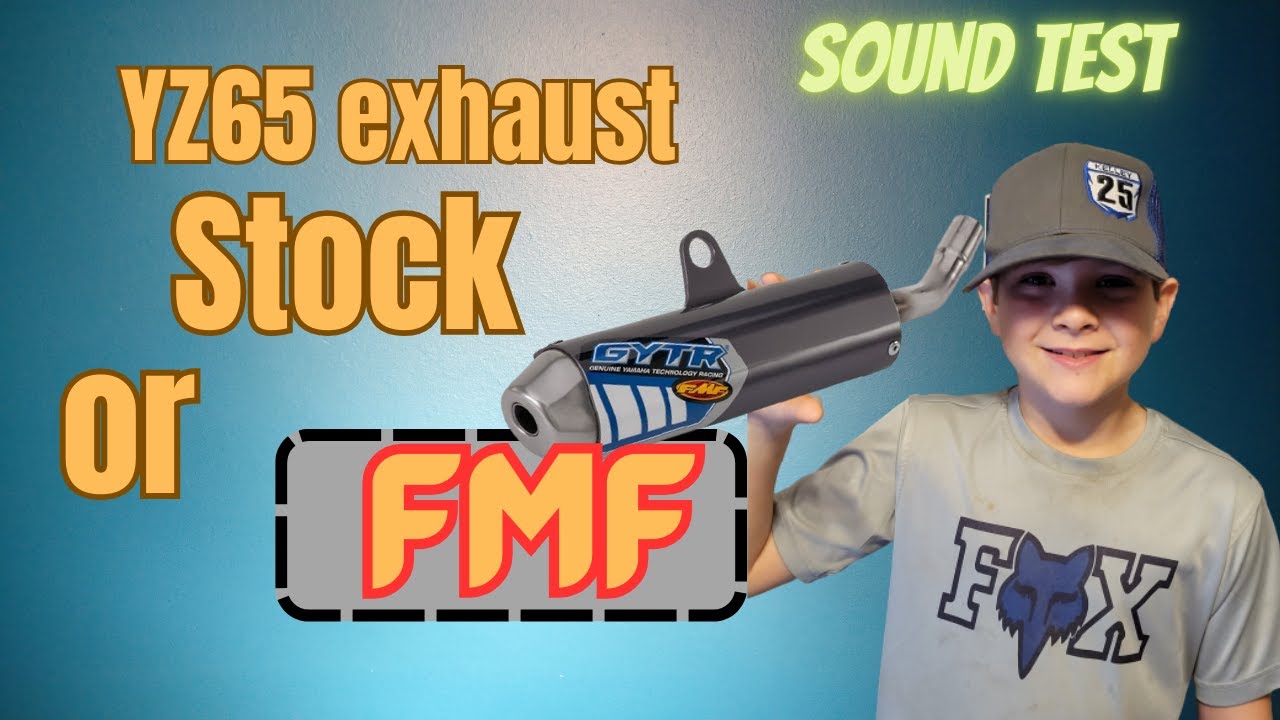 Yamaha yz65 stock exhaust vs FMF (exhaust sound test)