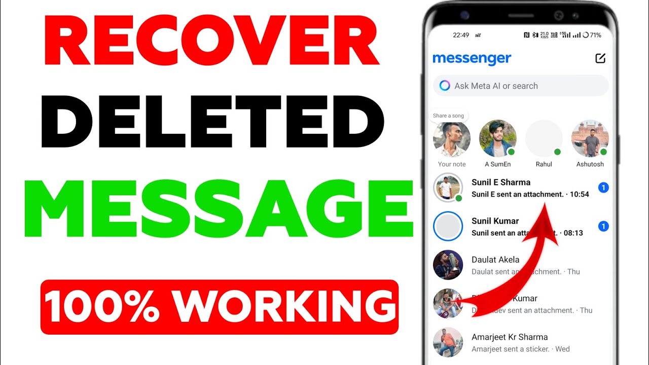 Facebook messenger chat delete recovery | How to recover facebook deleted messages
