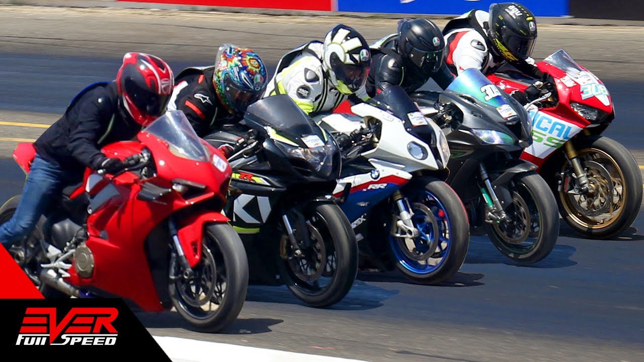 Panigale V4 🆚 ZX10R 🆚 CBR1000RR 🆚 S1000RR 🆚 GSXR 1000 🚦 DRAG RACING 🚦Motos 10 seg Copa Carnaval 2020
