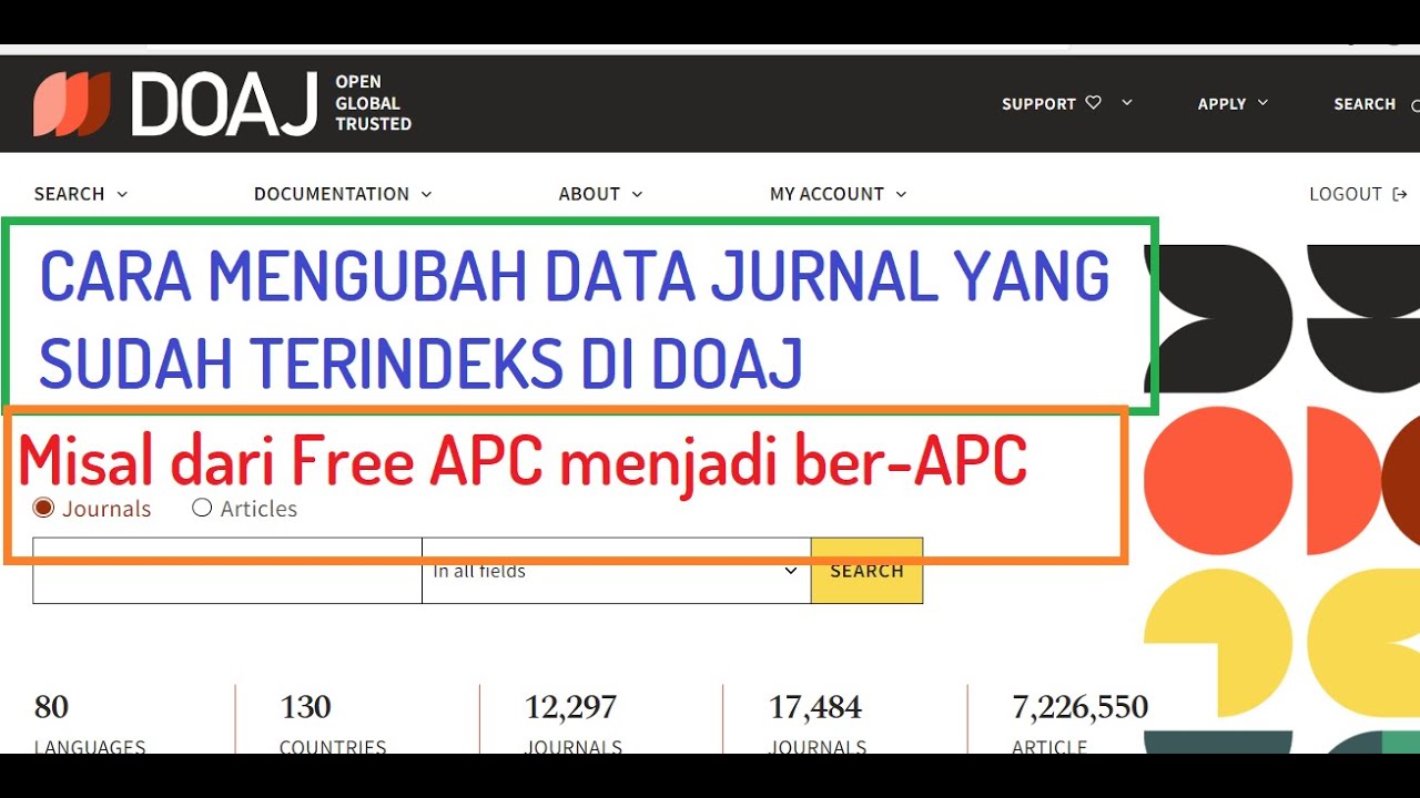 Cara Mudah Mengubah isi data jurnal yang sudah terindeks DOAJ