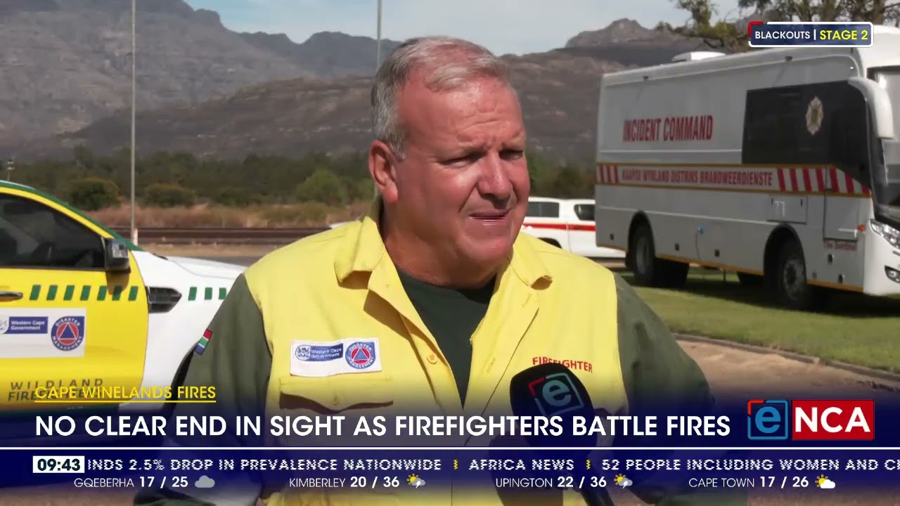 No clear end in sight for Cape Winelands fires