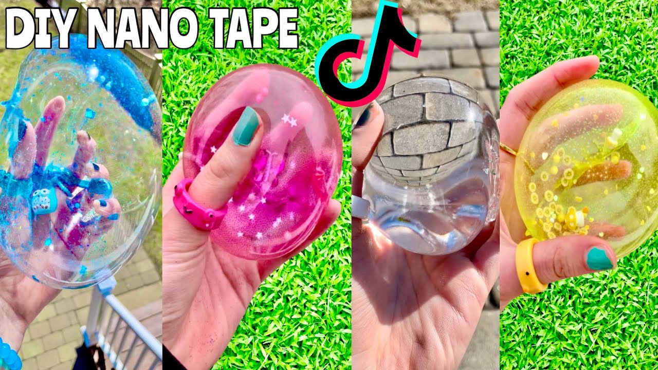 DIY NANO TAPE BALLOON SQUISHY in EVERY COLOR! 🌈🫧 How to Make a Squishy Nano Tape Craft Compilation
