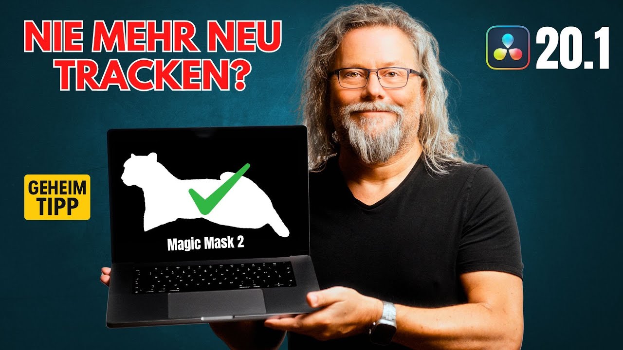 Nie wieder neu tracken! Magic Mask Hack in Resolve 20.1 | DaVinci Resolve Tutorial