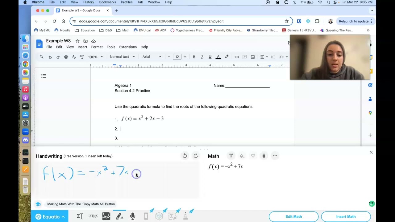 Introduction to Equatio math editor