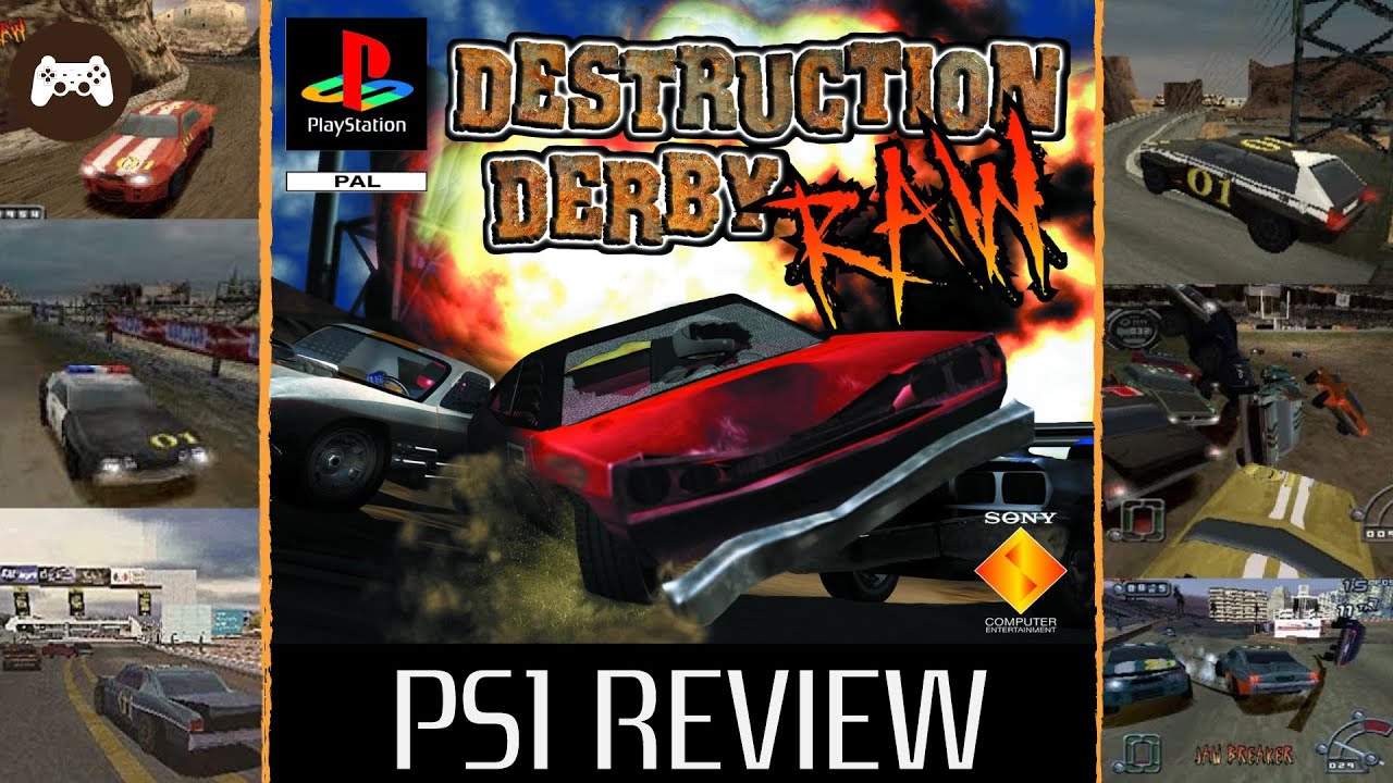 Destruction Derby Raw PS1 Review - Destruction Derby Raw PS1 - Destruction Derby Raw PSX - DD Raw