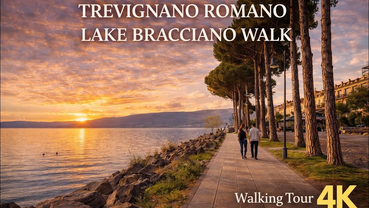 Trevignano Romano Walking Tour 4K 🇮🇹 | Lake Bracciano Beautiful Italian Village Walk