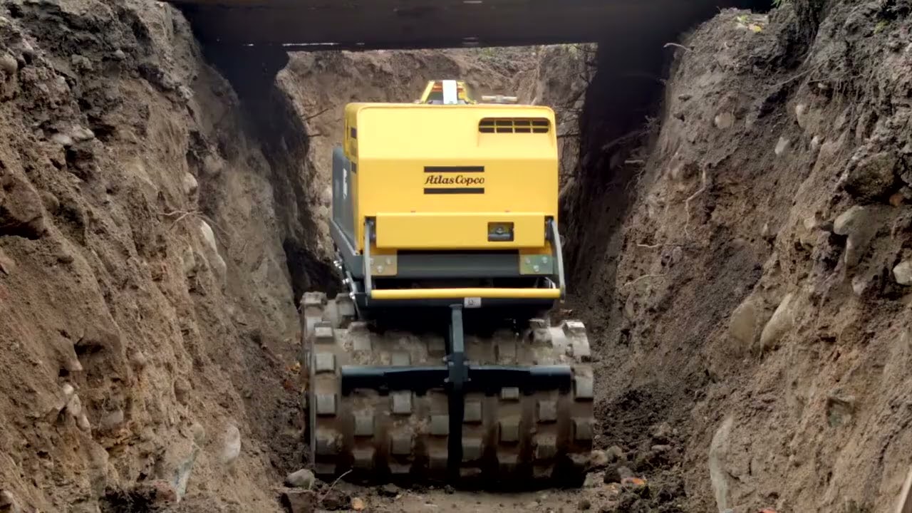 Atlas Copco LP8504 Remote Trench Compactor for Pipeline, Road & Foundation Soil Compaction