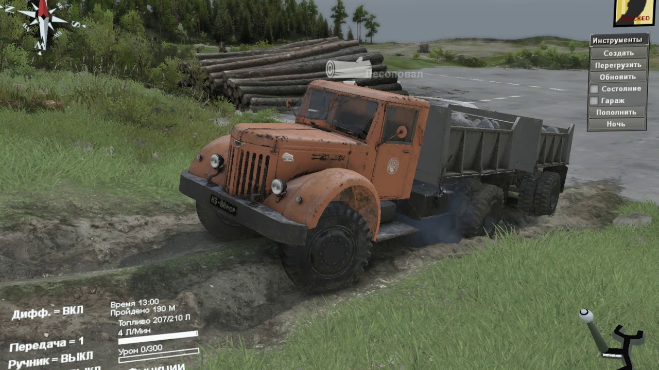 SpinTires 2017  МАЗ -- 200