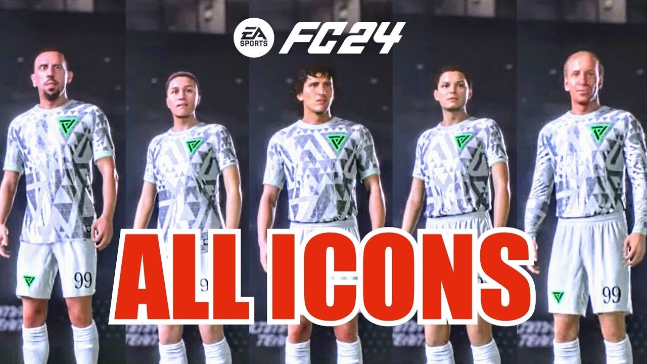 ALL ICONS PLAYER FACES IN EAFC 24 !! 100+ PLAYERS FT. RIBERY, ZICO, HAMM, CHARLTON