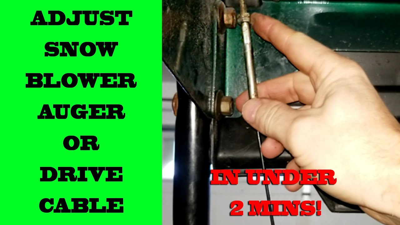 How To Adjust MTD Snowblower Auger or Drive Cable Tension