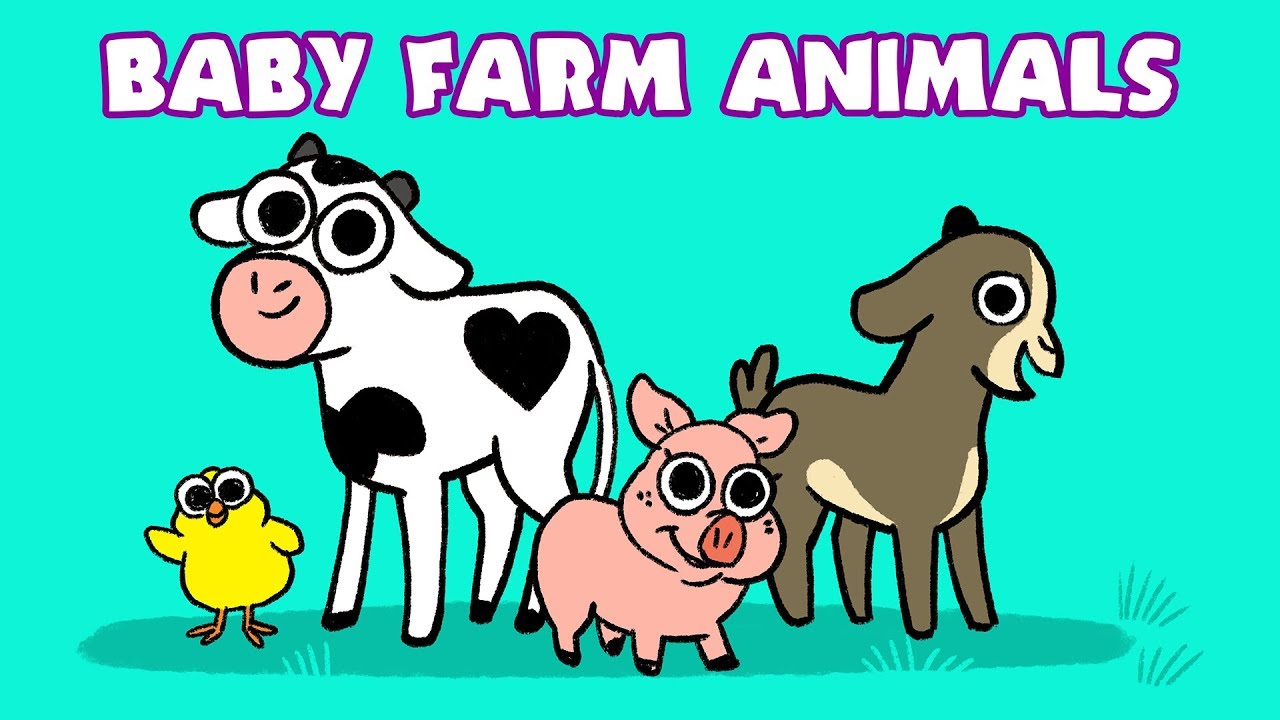 Learn Farm Animals | Learning Newborn Barnyard Animal Names for kids with Club Baboo
