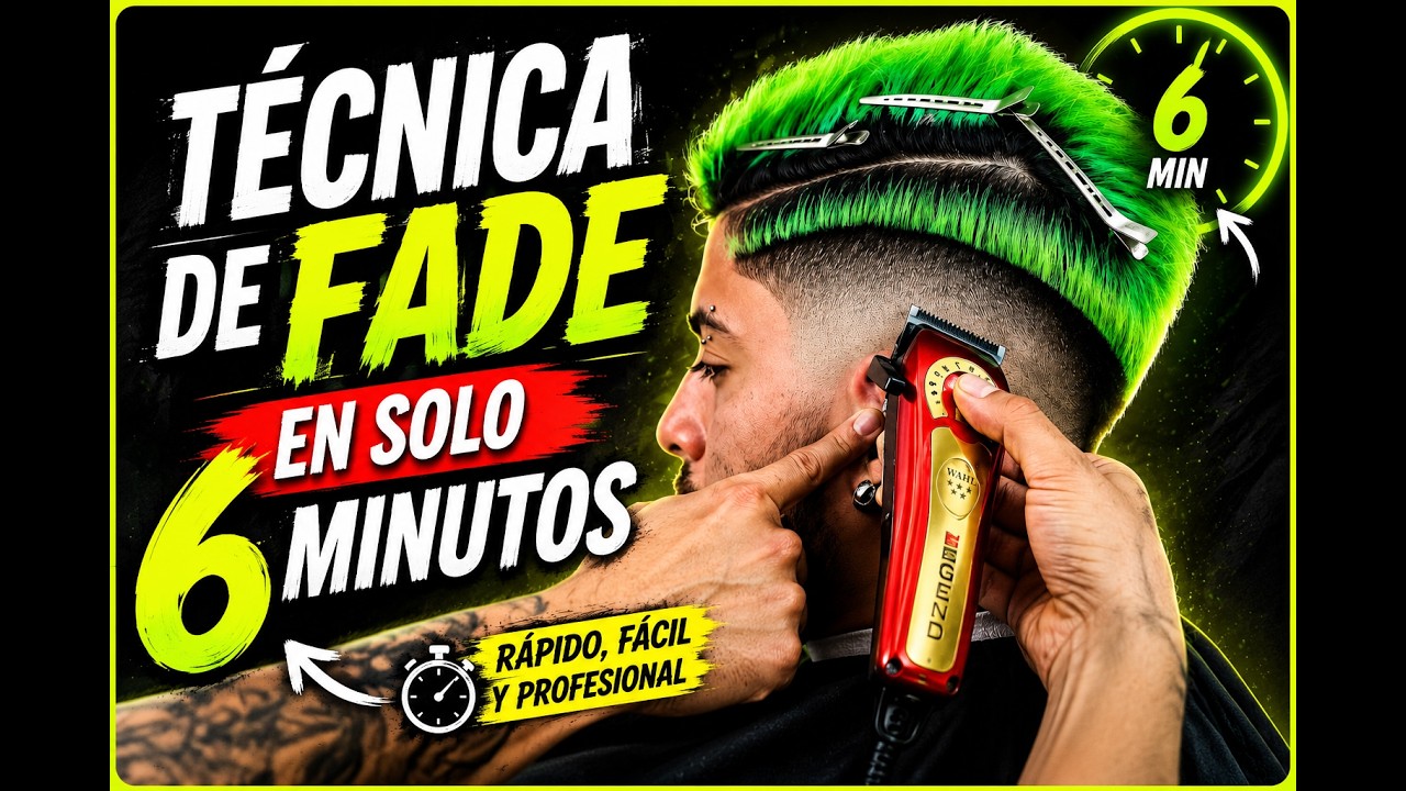 TECNICA FACIL FADE EN SOLO 6 MINUTOS ⏰PASO A PASO TUTORIAL @jonathanzapataoficial 