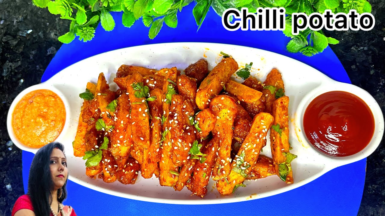 Street style chili potato recipe | simple nd tasty lunch box nd snacks recipe .