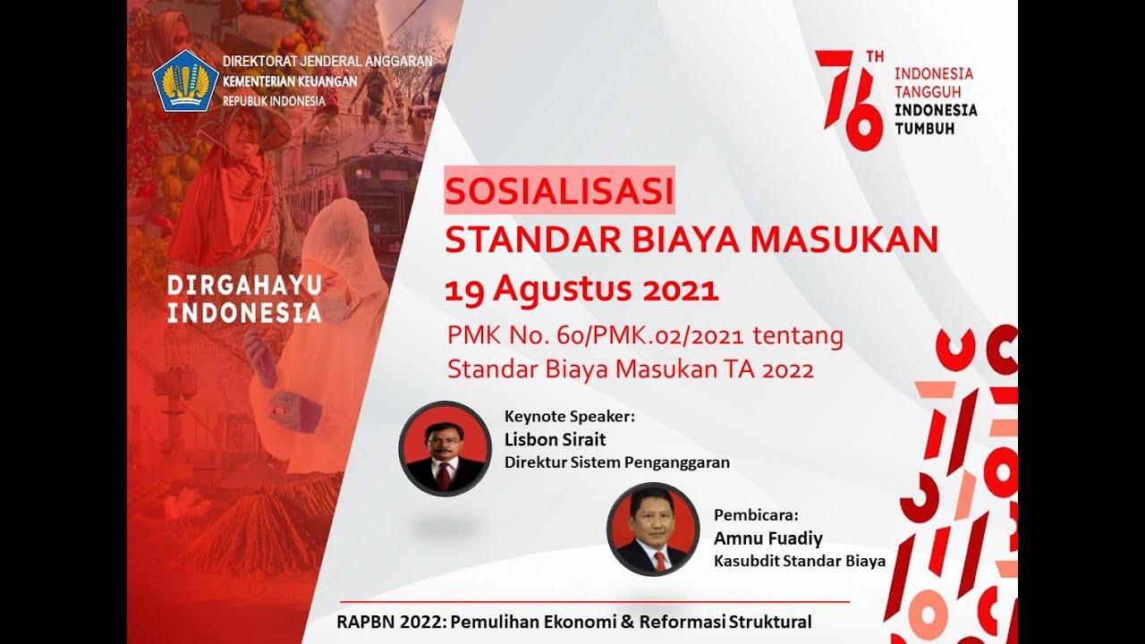 Sosialisasi Standar Biaya Masukan TA 2022