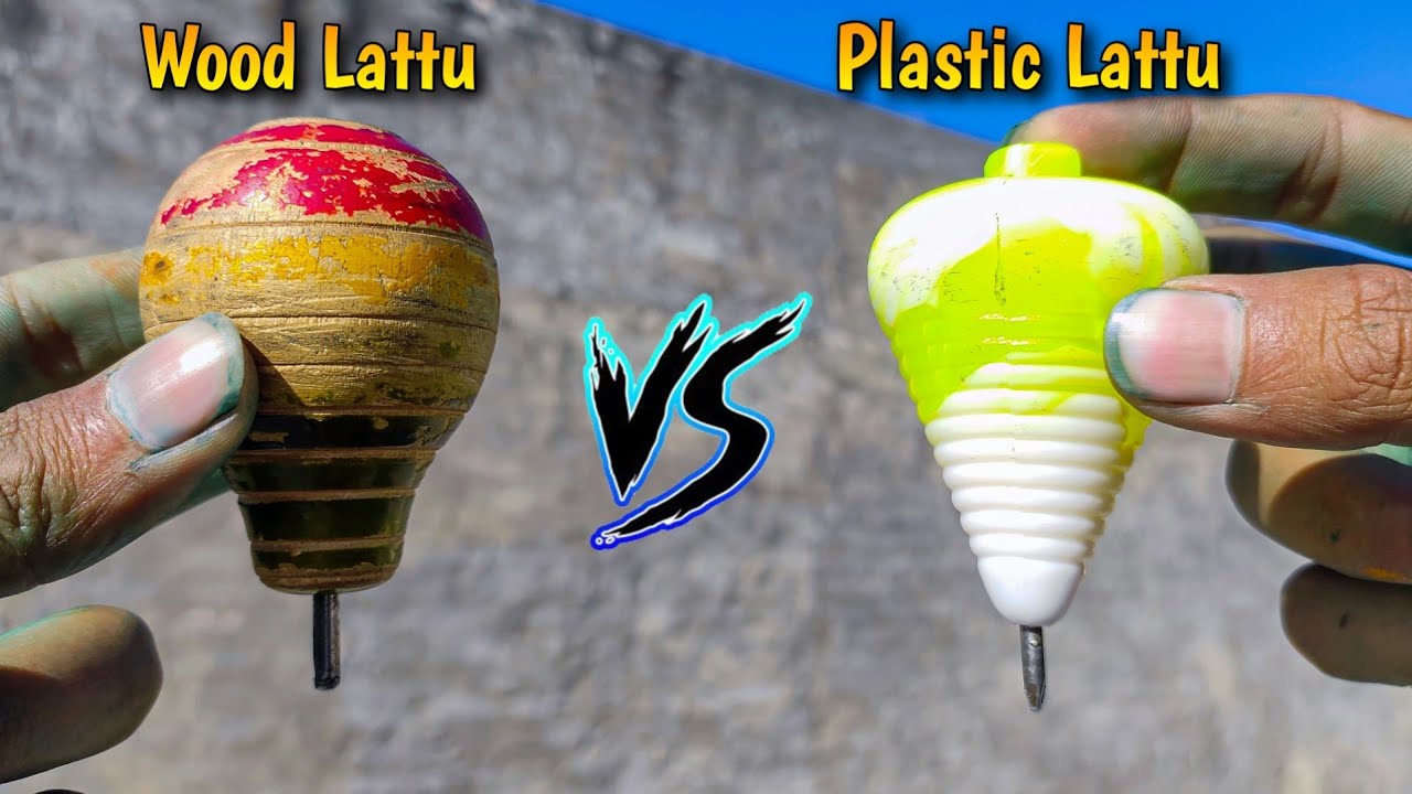 Wood Lattu vs Plastic Lattu - Which Lattu is Better? || Spinning Top Comparison