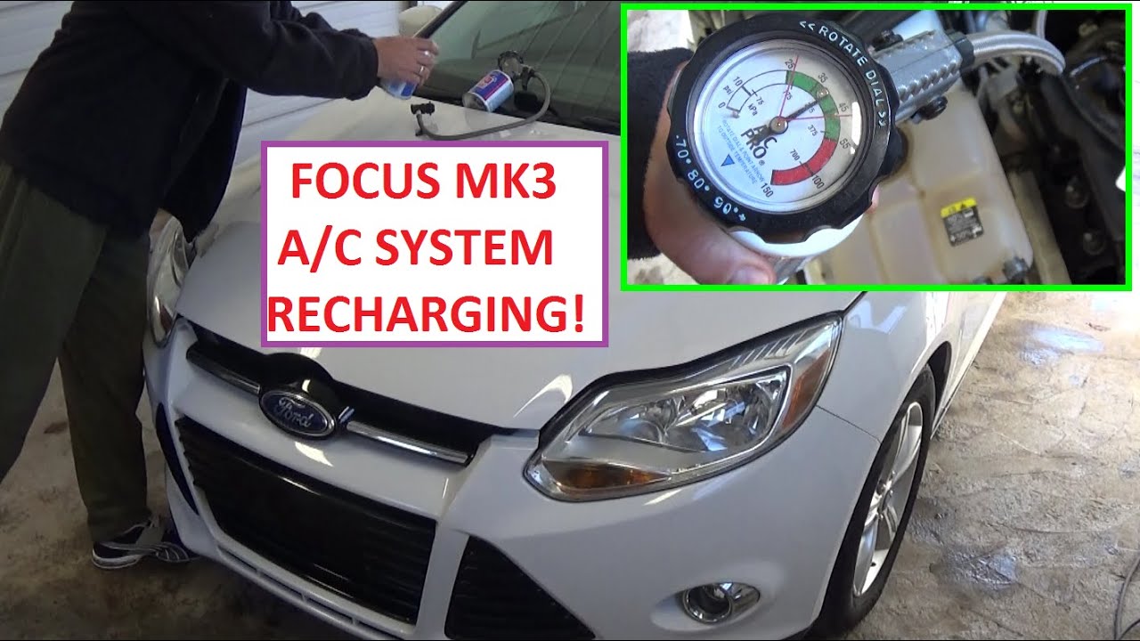 How to Recharge the A/C System on Focus MK3. Charge Air Conditioner Focus 2011 - 2016