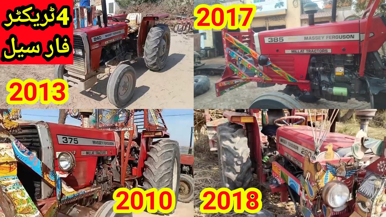 4 Powerful Tractors For Sale | Massey Ferguson 240 vs 375 vs 385 vs 260 Full Review#tractor 