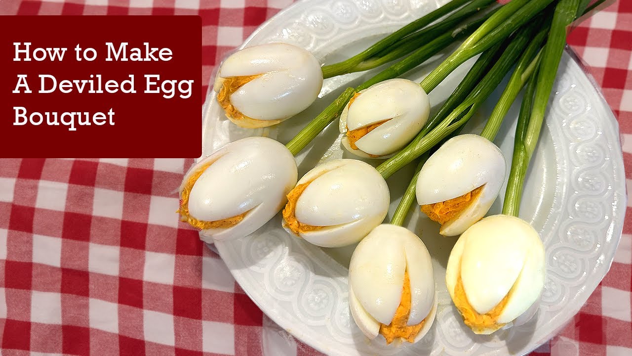 How to Make A Deviled Egg Bouquet | Tulip Deviled Eggs - A Creative Appetizer | Best Easter Recipes