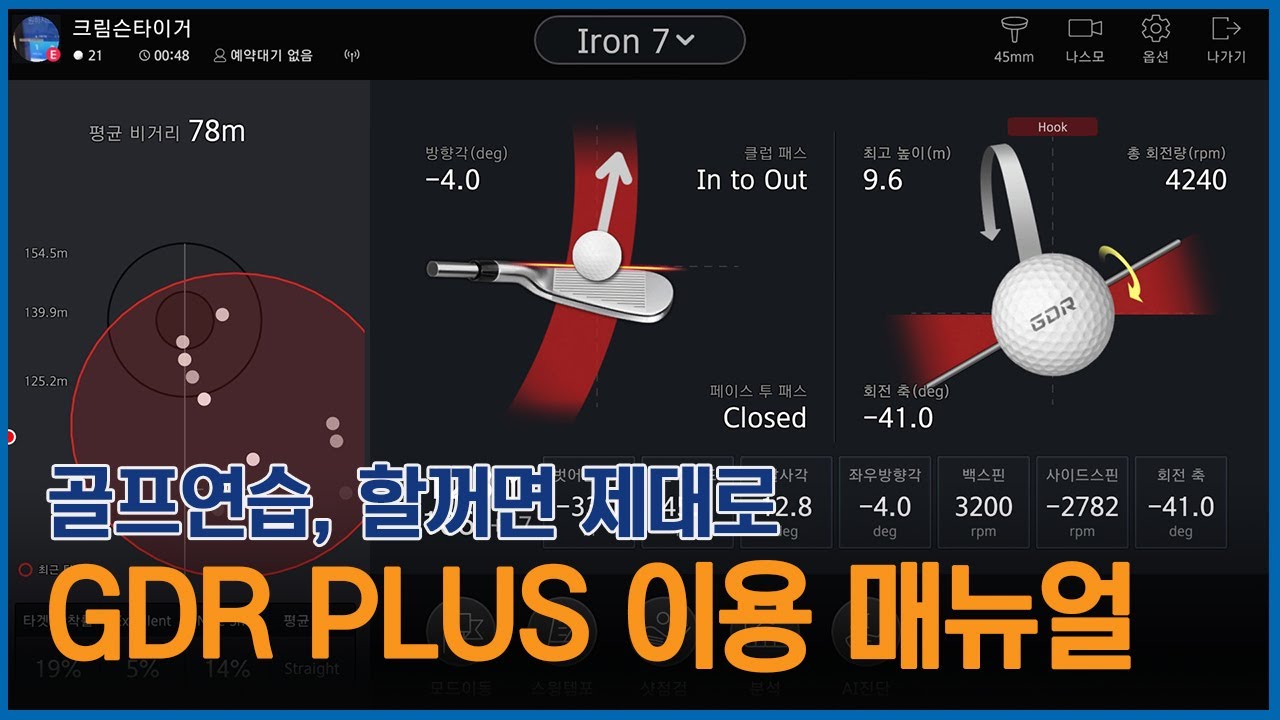 골프존 GDR PLUS 이용 매뉴얼ㅣ골프연습, 할꺼면 제대로!