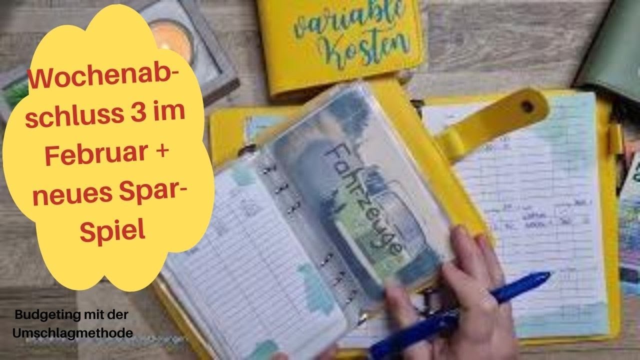 ❤️ Wochenabschluss Nr. 3 und neues Sparspiel ❤️ Sparen mit der Umschlagmethode