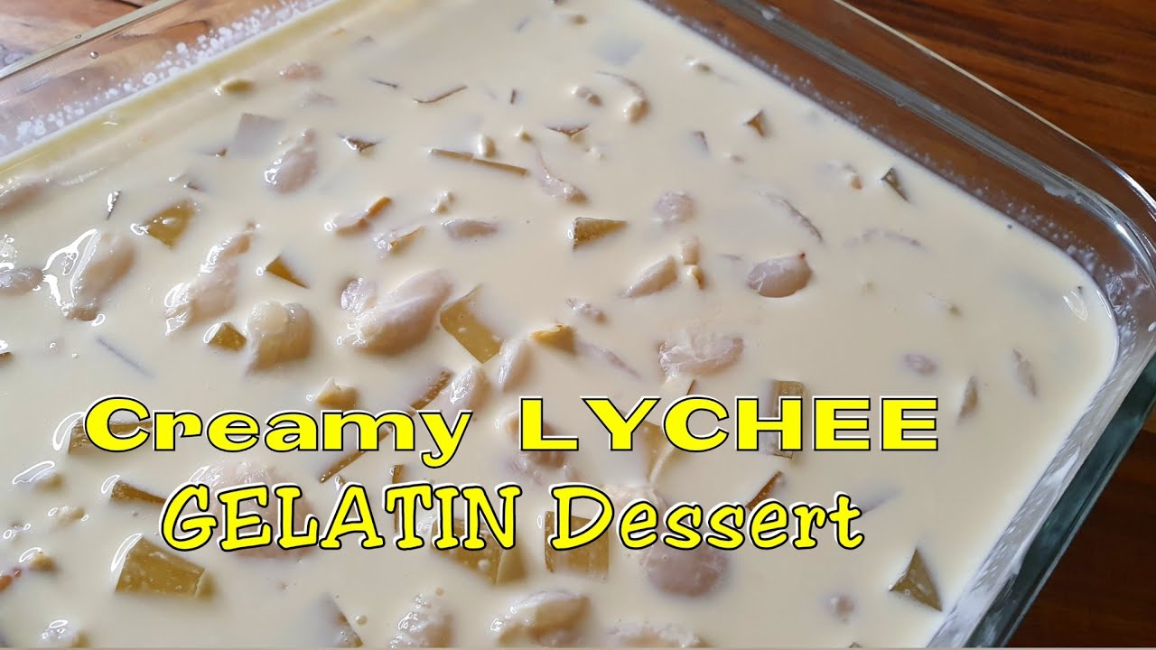 Creamy Lychee Jelly Dessert