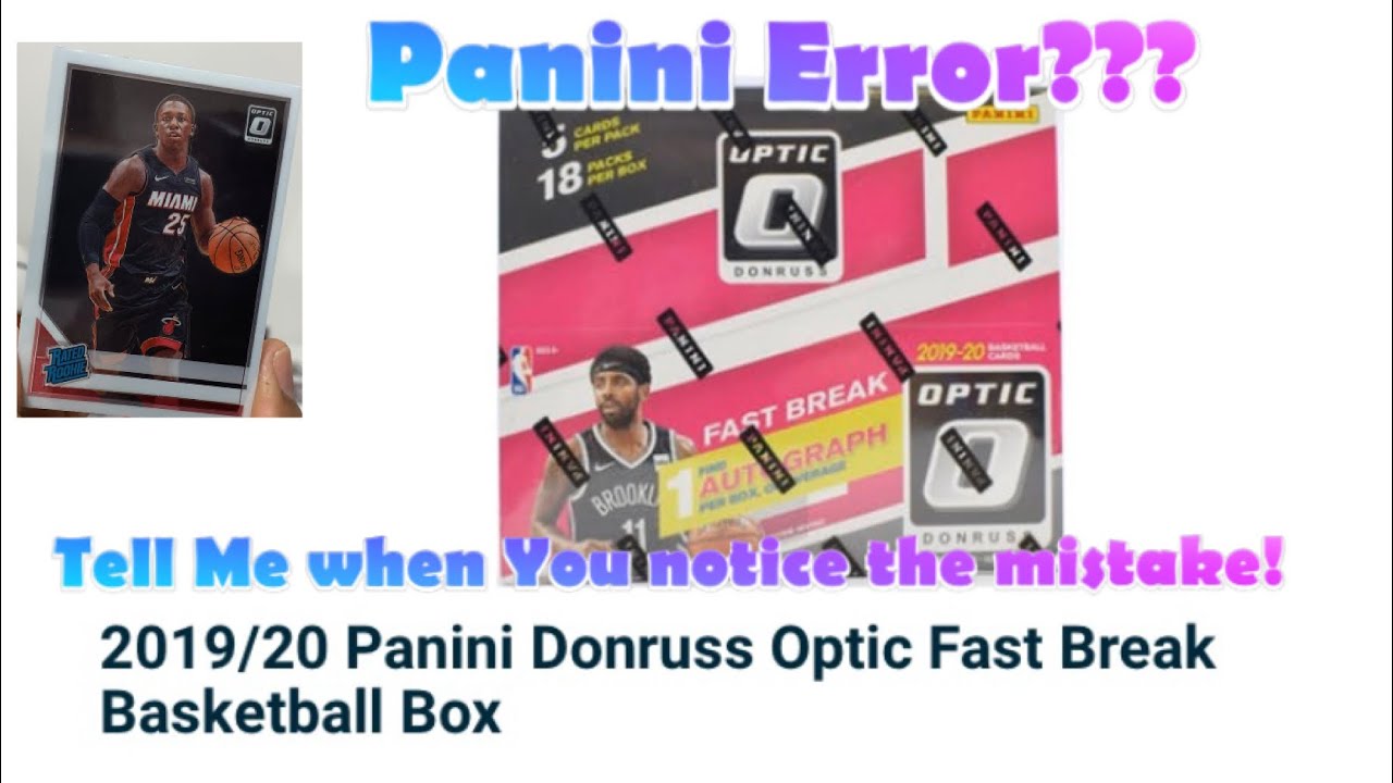 2019/ 20 Panini Donruss Optic Fast Break NBA Basketball Box  Break. *Top RC With No Name Printed.