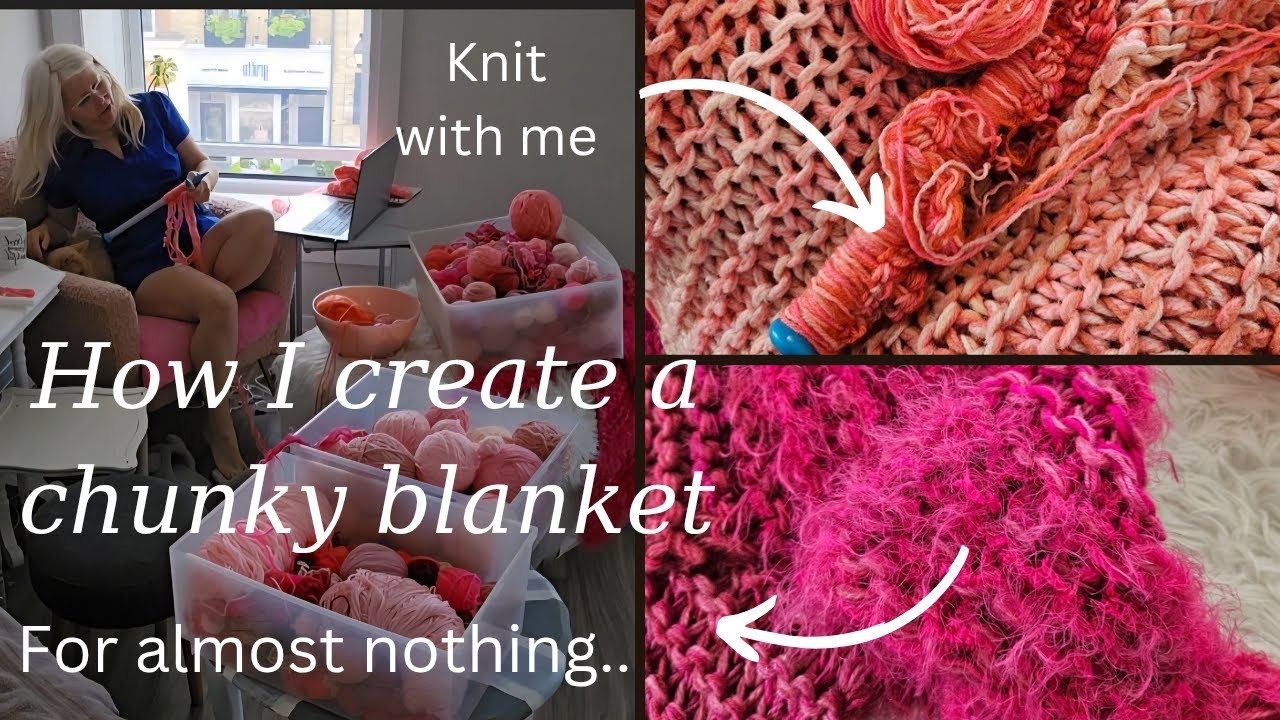 DIY My practically 'FREE' chunky blanket  #diycrafts #knitting #boho
