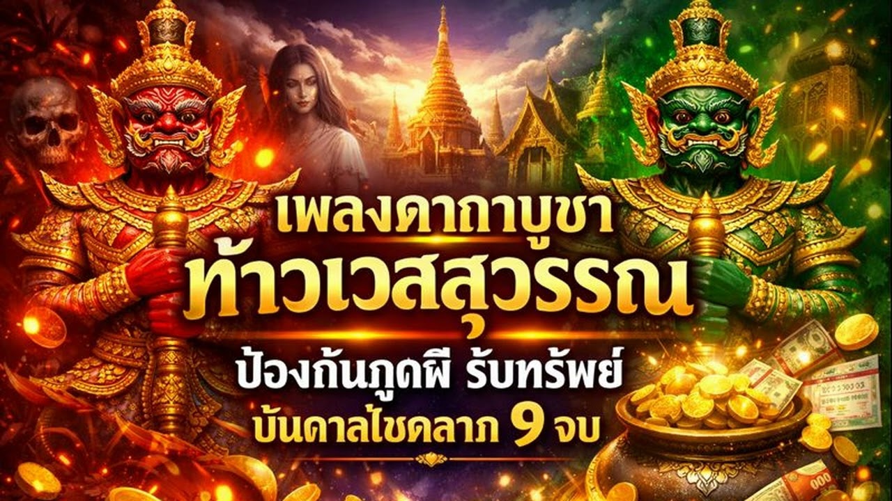 เพลงคาถาบูชาท้าวเวสสุวรรณ 9 จบ ป้องกันภูตผี รับทรัพย์ บันดาลโชคลาภ ร่ำรวย #9จบ