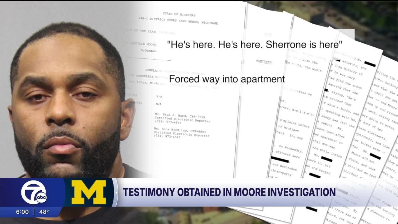 'He’s here.' Testimony reveals details of Sherrone Moore apartment incident