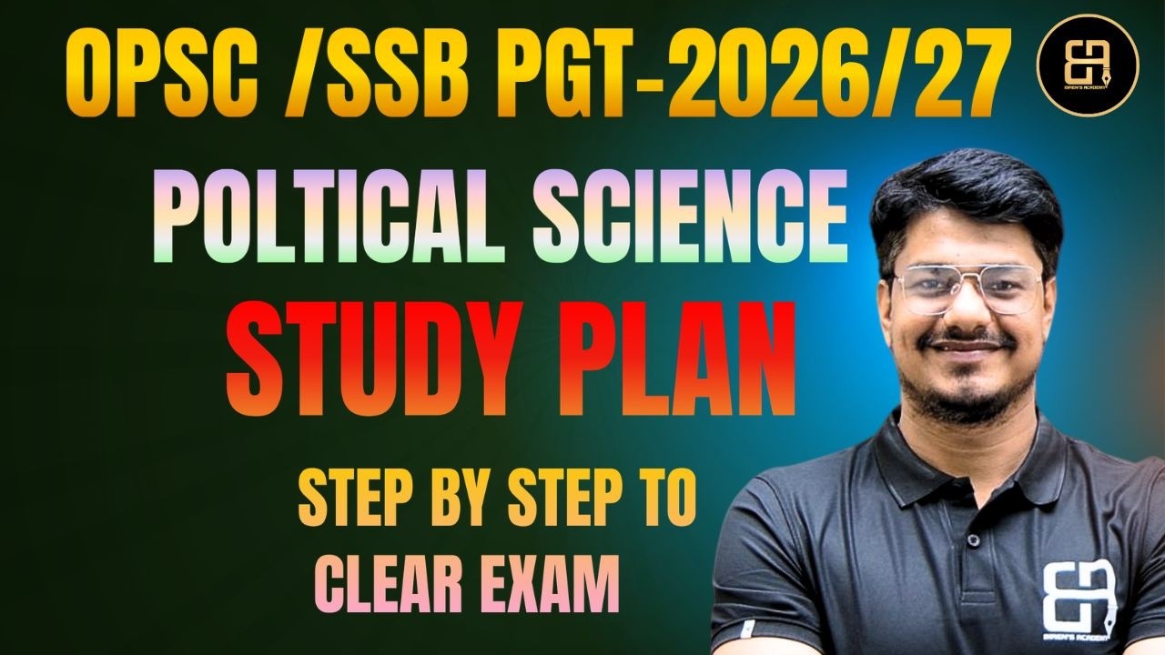 SSB / OPSC PGT Political Science 2026–27 Study Plan | Step-by-Step Preparation Strategy | Complete